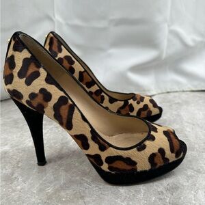 Stuart Weitzman platform leopard pump